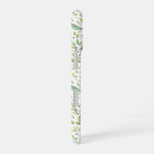 Delicate Spring Green Botanical Patroon iPhone 16 Hoesje (Rechterkant)