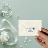 Delicate Spring Leaves Encirling Return Address Etiket