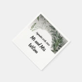 Delicate Spring Leaves Wedding Cocktail Napkins Servet (Hoek)