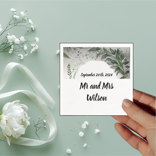 Delicate Spring Leaves Wedding Cocktail Napkins Servet