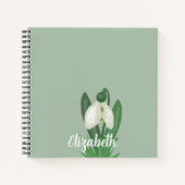 Delicate Spring Snowdrop Flower  Notitieboek (Voorkant)