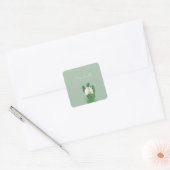 Delicate Spring Snowdrop Flower Vierkante Sticker (Envelop)