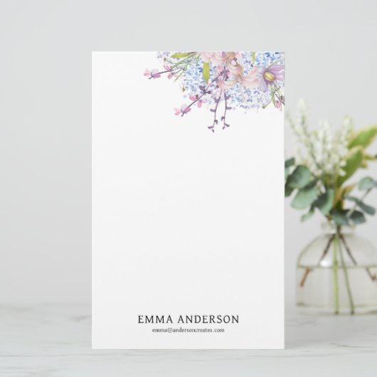 Delicate Spring Wildflower Briefpapier (Staand voorkant)