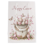 Delicate Springtime Pastel Paasbrunch Medium Cadeauzakje (Achterkant)