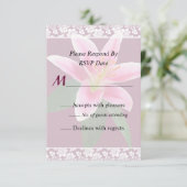 Delicate Stargazer Lelie Trouw Uitnodiging (Staand voorkant)