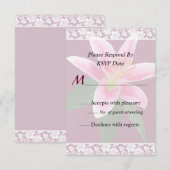 Delicate Stargazer Lelie Trouw Uitnodiging (Voorkant / Achterkant)