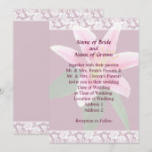 Delicate Stargazer Lily Trouw Uitnodiging Set (Voorkant / Achterkant)