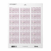 Delicate Stargazer Lily Wedding Uitnodiging Etiket (Full Sheet)