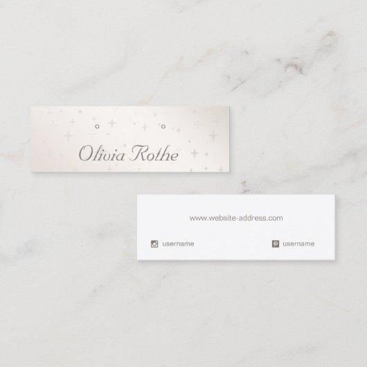 Delicate stars-beeldscherm voor het oormerken mini visitekaartje (Voorkant / Achterkant)