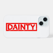 Delicate Stempel iPhone 15 Case (Achterkant horizontaal)
