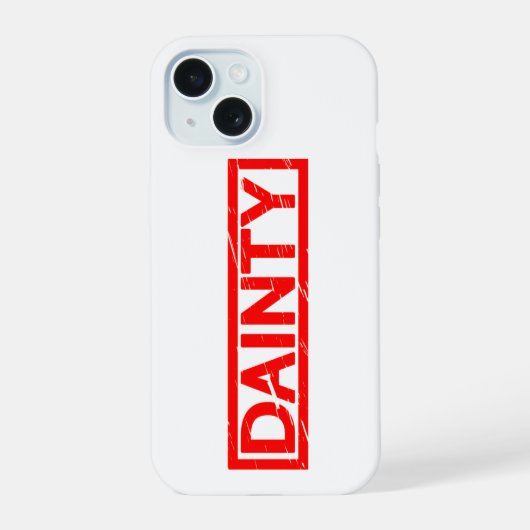 Delicate Stempel iPhone 15 Case (Achterkant)