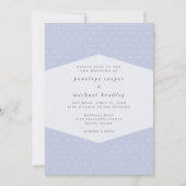 Delicate Stippen  Blue Wedding Kaart (Voorkant)