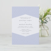 Delicate Stippen  Blue Wedding Kaart (Staand voorkant)