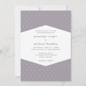Delicate Stippen Zachte Paarse bruiloft Kaart (Voorkant)