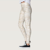 Delicate Stone White Mosiac Print Leggings (Links)