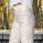 Delicate Stone White Mosiac Print Leggings