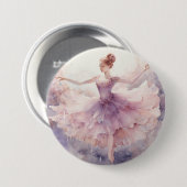 Delicate Suikerpruimfee Notenkraker Magie Ronde Button 7,6 Cm (Voorkant /achterkant)