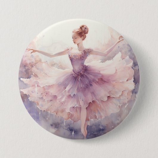 Delicate Suikerpruimfee Notenkraker Magie Ronde Button 7,6 Cm (Voorkant)