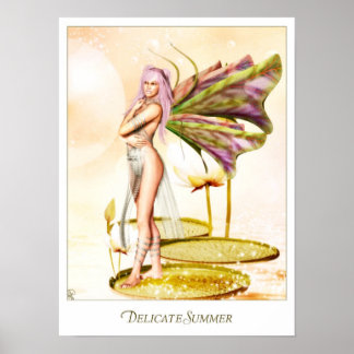 Delicate Summer Faerie Poster