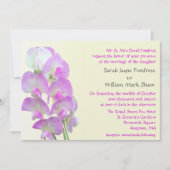 Delicate Sweet Pea Wedding Invitation Kaart (Voorkant)