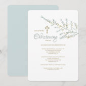 Delicate tak religieuze uitnodiging (Voorkant / Achterkant)