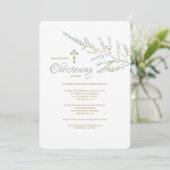 Delicate tak religieuze uitnodiging (Staand voorkant)