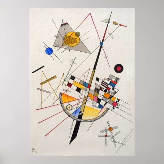 Delicate Tension (1923) by Wassily Kandinsky Poster (Voorkant)