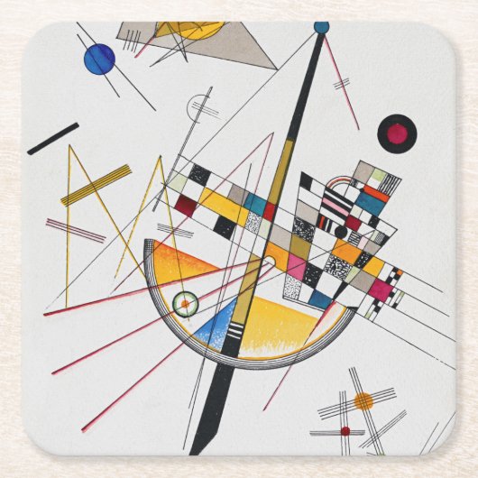 Delicate Tension No.85, Wassily Kandinsky Kartonnen Onderzetters (Voorkant)