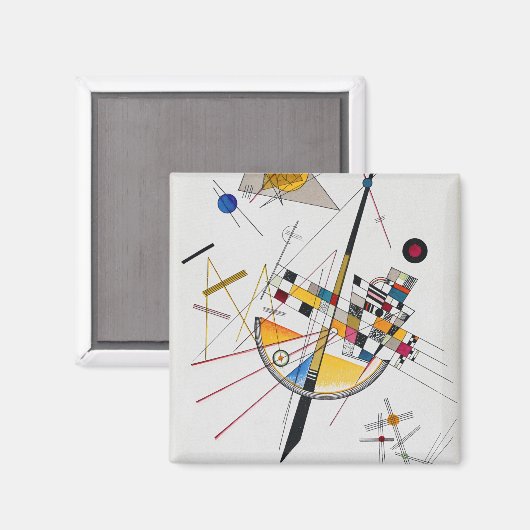 Delicate Tension No.85, Wassily Kandinsky Magneet (Voorkant / Achterkant)