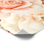 Delicate terracotta blush tan sage bloemenzitting poster (Hoek)