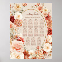 Delicate terracotta blush tan sage bloemenzitting