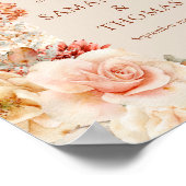Delicate terracotta blush tan sage bruiloft welkom poster (Hoek)