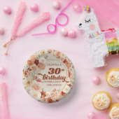 Delicate terracotta blush tan sage floral 30th papieren kommen (Feest)