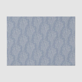 Delicate Tossed Floral Silhouette | Faded Blue Tissuepapier