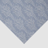Delicate Tossed Floral Silhouette | Faded Blue Tissuepapier (Detail)