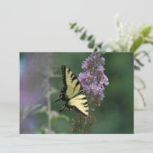 Delicate touch van een vlinder - plat Wenskaart Kaart (Staand voorkant)