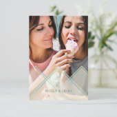 Delicate Transparency Effect on Romantic Couple Kaart (Staand voorkant)