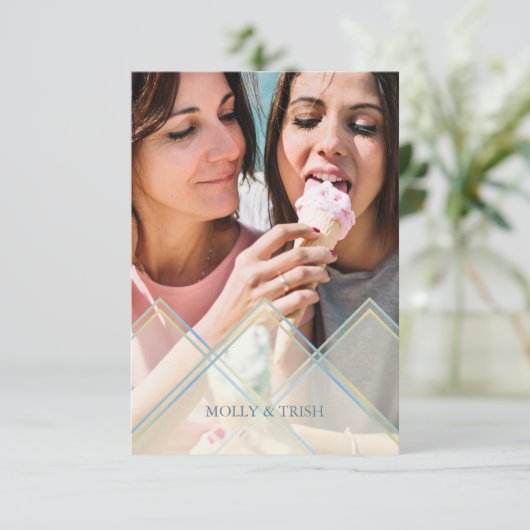 Delicate Transparency Effect on Romantic Couple Kaart (Staand voorkant)