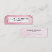 Delicate trendy Roze Waterverf wassen professional Mini Visitekaartje (Voorkant / Achterkant)
