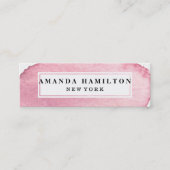 Delicate trendy Roze Waterverf wassen professional Mini Visitekaartje (Voorkant)