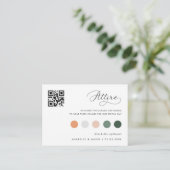 Delicate trouwjurk code Gastenkleding QR-code Informatiekaartje (Staand voorkant)