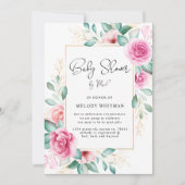 Delicate tuin Bloemen Baby shower per post Kaart (Voorkant)
