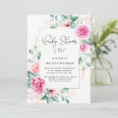Delicate tuin Bloemen Baby shower per post Kaart (Staand voorkant)