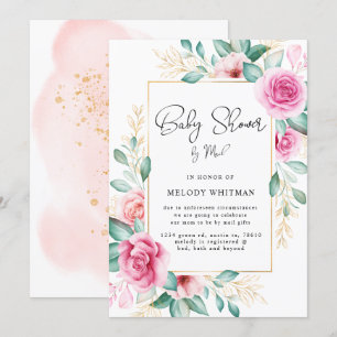 Delicate tuin Bloemen Baby shower per post Kaart