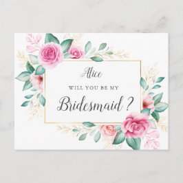 delicate tuin bloemenbruidsmeisje Uitnodiging