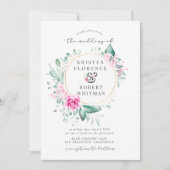 delicate tuin bloemenelegante bruiloft uitnodiging (Voorkant)