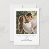 Delicate Tulip Waterverf Fotobericht Bruiloft Bedankkaart (Achterkant)