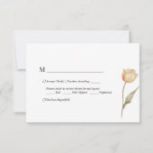 Delicate Tulp Waterverf Menu Keuze Bruiloft RSVP (Achterkant)