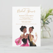 Delicate Two Sophisticated Ladies Bridal Shower Kaart (Staand voorkant)