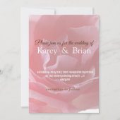 Delicate & Unique Wedding Invitation Kaart Roos (Voorkant)